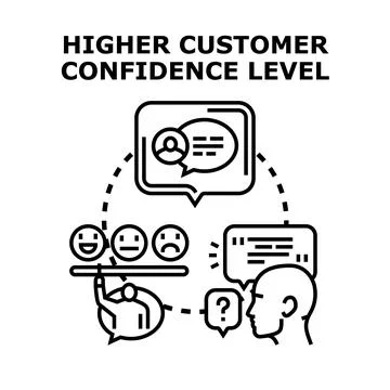 Building customer confidence delivering feedback rating service Stock Illustration