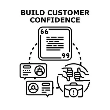 Building customer confidence with feedback and reputation Stock Illustration