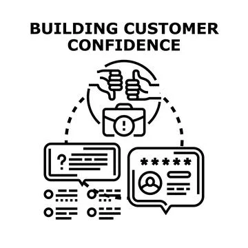 Building customer confidence through feedback and trust Ilustración de archivo