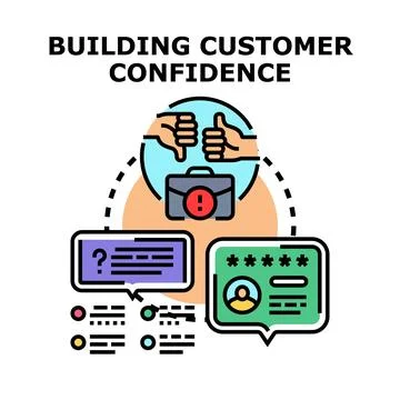 Building customer confidence through feedback and trust Stock Illustration