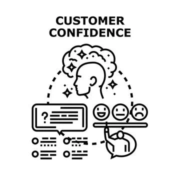 Building customer confidence through feedback and satisfaction Stock Illustration
