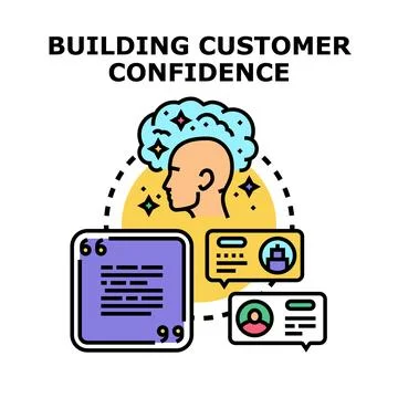 Building customer confidence through positive feedback and reputation Stock Illustration