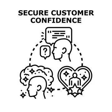Building customer confidence through service and support Stock Illustration