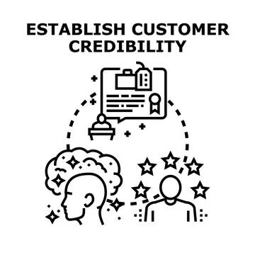 Building customer credibility and trust vector concept Stock Illustration