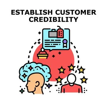 Building customer credibility and trust vector concept Stock Illustration