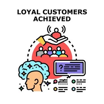 Building customer loyalty and achieving engagement Stock Illustration