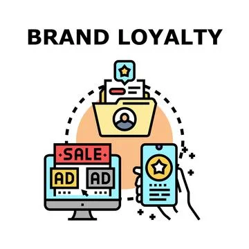 Building customer loyalty and digital marketing strategy Stock Illustration