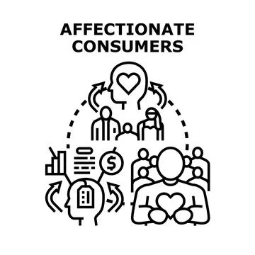 Building customer loyalty developing affectionate consumer relationships Stock Illustration