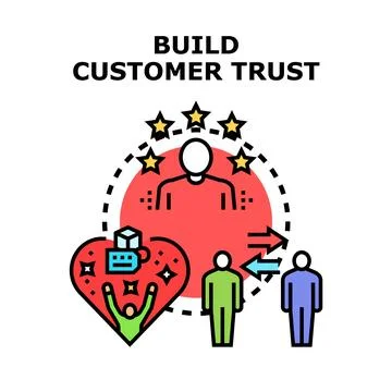 Building customer trust and client loyalty concept illustration Stock Illustration