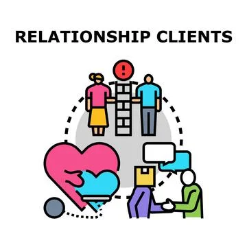 Building customer trust and solving client relationship problems Stock Illustration