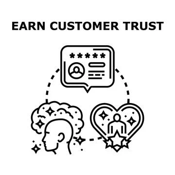 Building customer trust through experience and satisfaction Ilustración de archivo