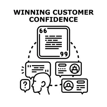 Building customer trust through feedback and testimonials Ilustração Stock