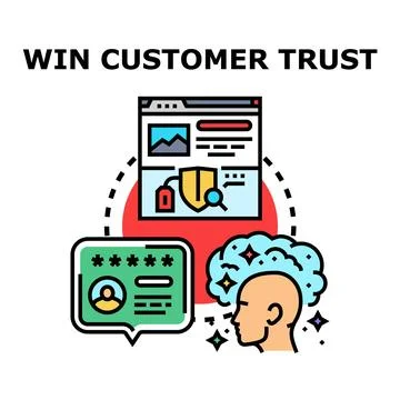 Building customer trust through secure online services Stock Illustration