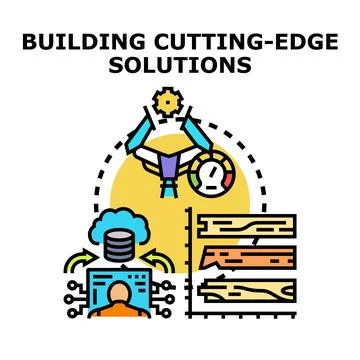 Building cutting edge solutions for innovative technology development 스톡 일러스트