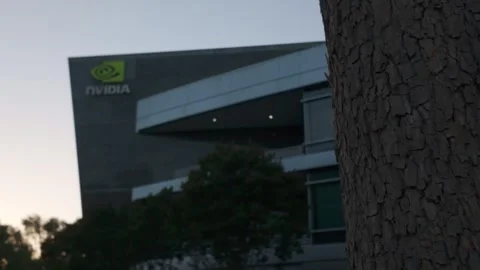 Building D on the Nvidia Campus in Silicon Valley Stock Footage 310778563