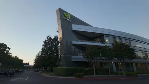 Building D on the Nvidia Campus in Silicon Valley Stock Footage 310778575