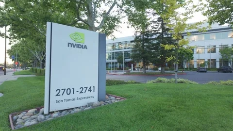 Building D on the Nvidia Campus in Silicon Valley Stock Footage 310778594