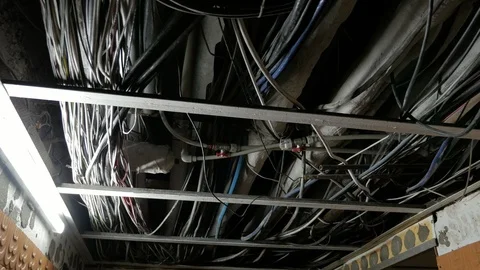 Building in the dark. Stock Footage 94189227