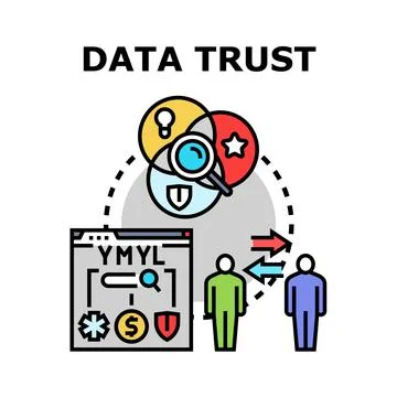 Building data trust for information integrity and reliability Stock Illustration