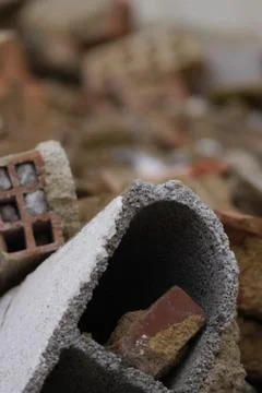 Building debris material Foto stock