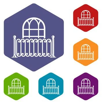 Building decor icon, simple style Ilustración de archivo