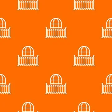 Building decor pattern vector orange Ilustración de archivo
