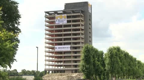 Building demolition fail 스톡 동영상 11958915