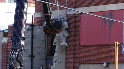 Building Demolition Stock Footage 25913026