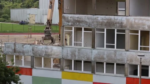 Building demolition Video stock 40739563