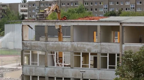 Building Demolition Stock Footage 40740117