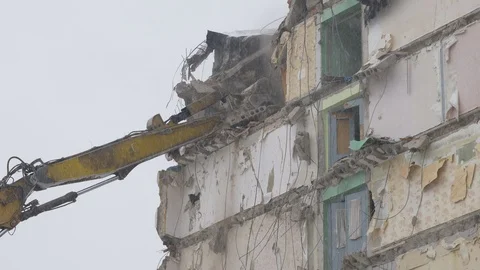 Building demolition Video stock 102269598