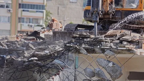 Building Demolition  Stock Footage 113132126