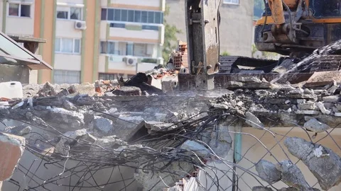 Building Demolition  Stock Footage 113132250