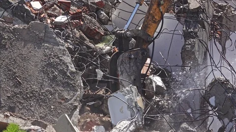 Building Demolition  Stock Footage 113381949