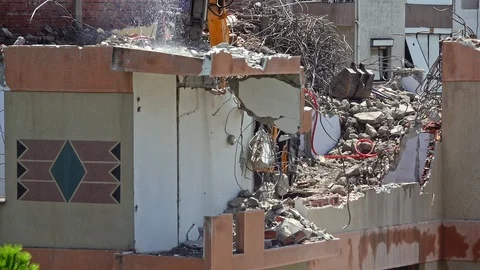 Building Demolition  Stock Footage 113382020
