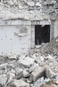 Building demolition Stock Photos