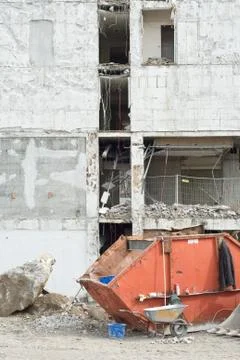 Building demolition Stock Photos