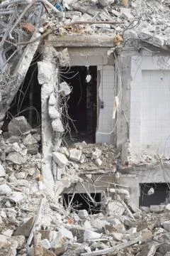 Building demolition Stock Photos