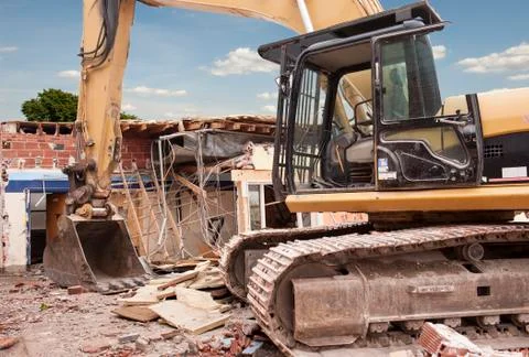 Building demolition Stock Photos
