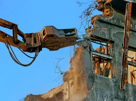 Building demolition Stock Photos