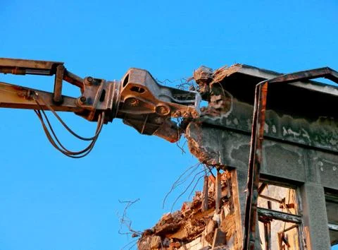 Building demolition Stock Photos