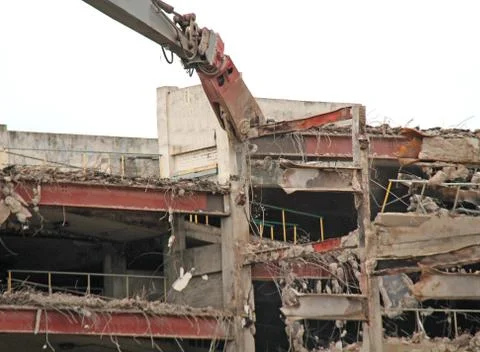 Building Demolition. Stock Photos