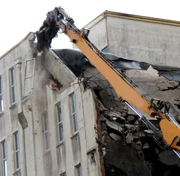 Building Demolition. Stock Photos