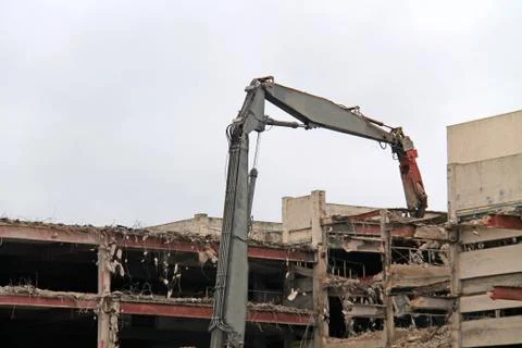 Building Demolition. Stock Photos