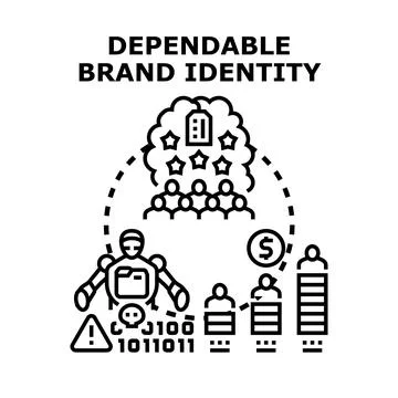 Building dependable brand identity and business reputation Ilustración de archivo