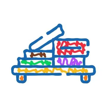 Building design development concept with colorful levels Stock Illustration