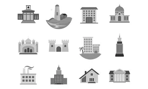 Building design icon Stock Illustration