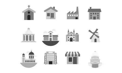 Building design icon Stock Illustration