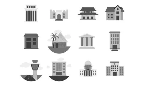 Building design icon Stock Illustration