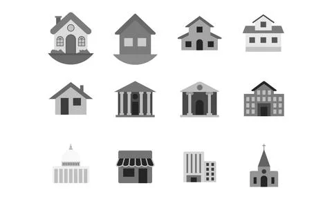 Building design icon Stock Illustration
